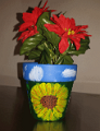 Blumentopf mit Acrylfarbe coloriert -1